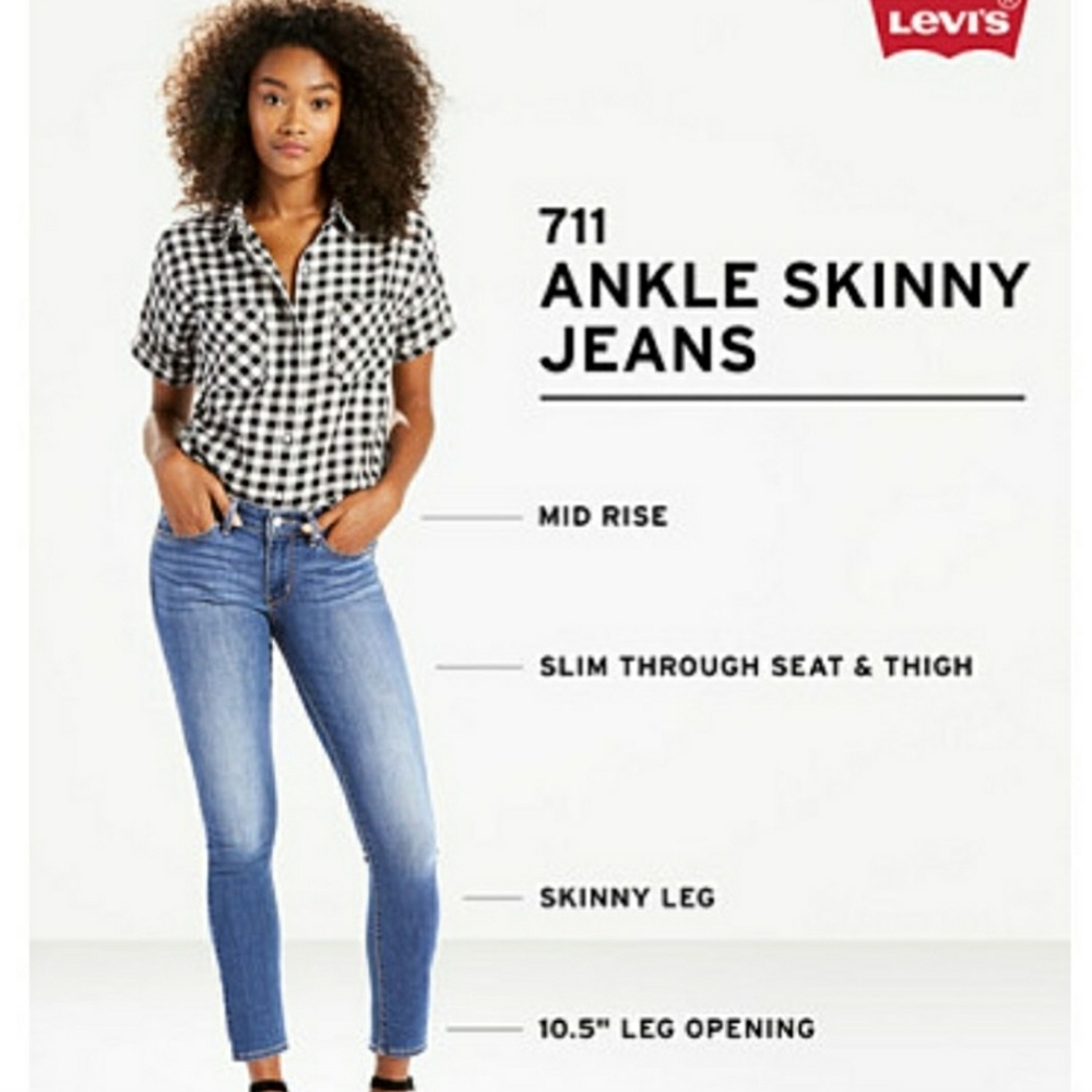 Levi's studded skinny jeans